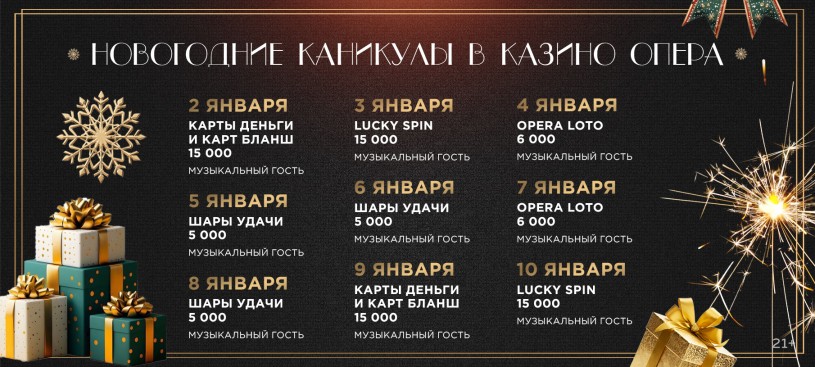 New Year holiday in Opera casino